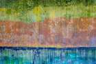 USA, Washington State, Salt Creek Recreation Area. Paint patterns on Camp Hayden battery metal. Art Print